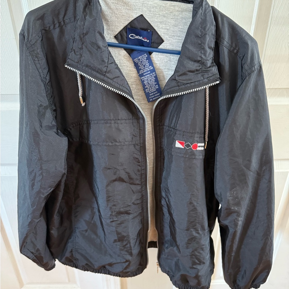 Catalina Black Windbreaker Jacket